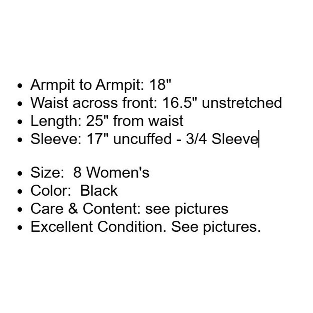 Joseph Ribkoff Dress Womens 8 Black Mixed Media Midi Front Pockets Career - Picture 4 of 14